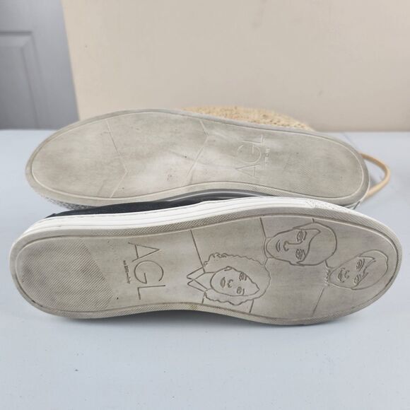 AGL ATTILIO GIUSTI LEOMBRUNI  Suzie Slip On sneakers Black Sz US 8.5 Retail $399 - Picture 5 of 12